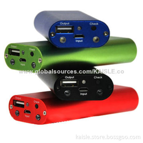 Power Banks with 5,600mAh Capacity, -10 to 40°C Working Temperature